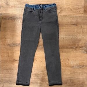 Gray Hollister High-Rise Skinny Ankle Denim Jeans
